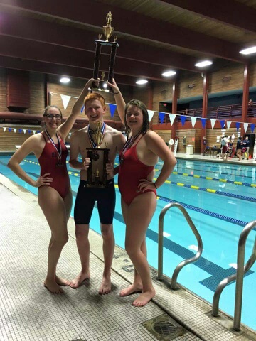 Memorial team captains, from left, Hanna Vest, Jason Aubin and Shannon Upham. 