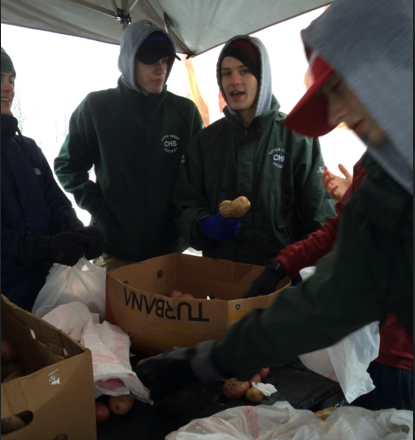 Mathieu Cislak and Captain Nathan Potvin leading the way.