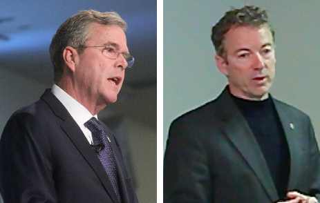 Jeb Bush and Rand Paul will hold dueling campaign events in Hollis on Jan. 15.