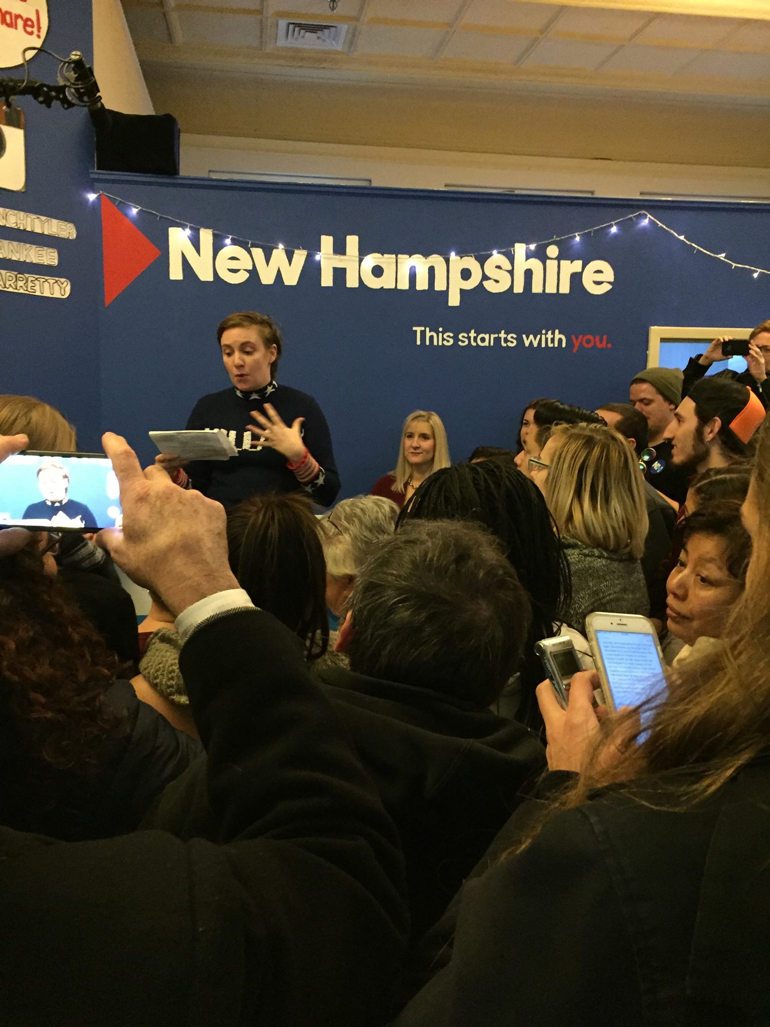 Lena Dunham on the campaign trail for HIllary Clinton