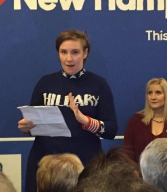 Lena impressed with her custom shirt, but disappointed by making a quick exit.