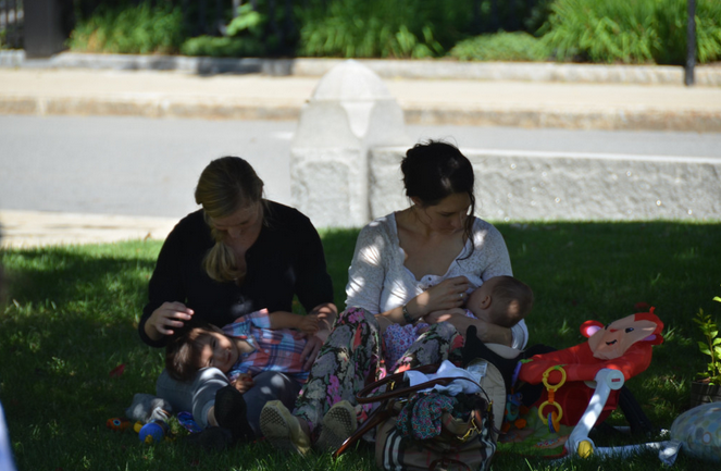 Women being women on World Breastfeeding Day.