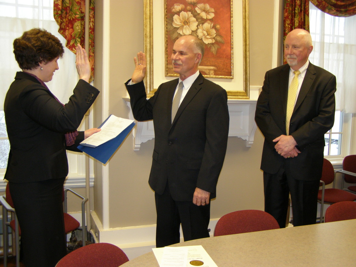New Warden Michael Zenk was sworn in Feb. 5.