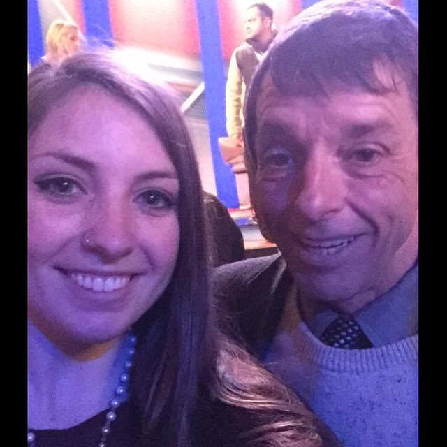 Becca Howard and her dad, Keith Howard, at the recent Democratic Town Hall in Derry, NH.