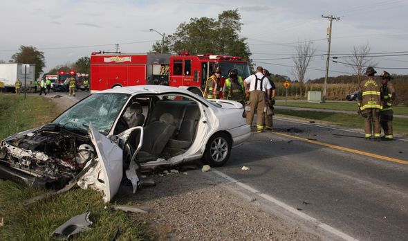 Distracted driver crash.