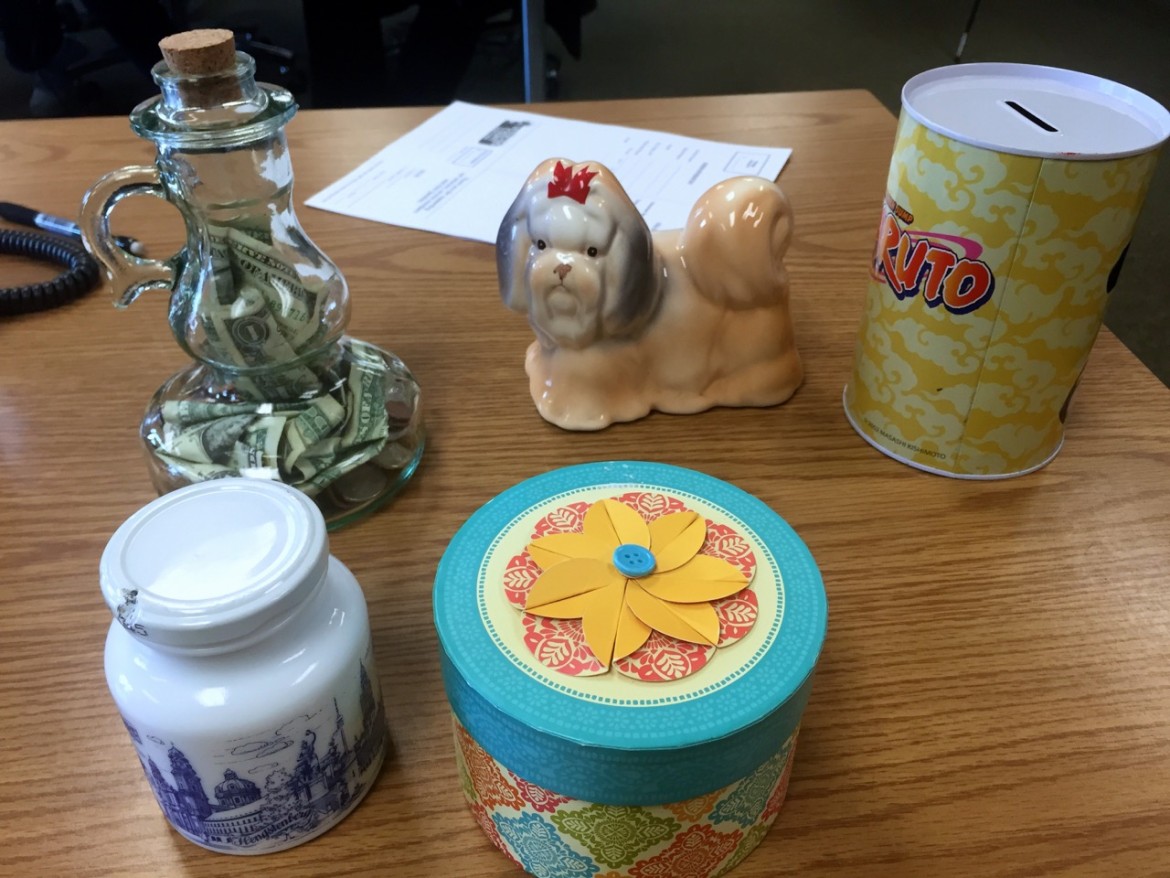 Donations from students at Main Street School in Exeter, brought in by Laura Barker of Finders Keepers.