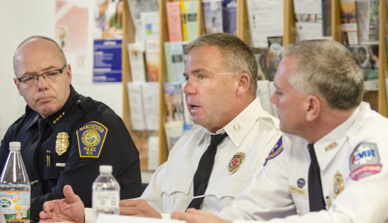 Chief Nick Willard, Chief James Burkush and Christopher Stamaz.