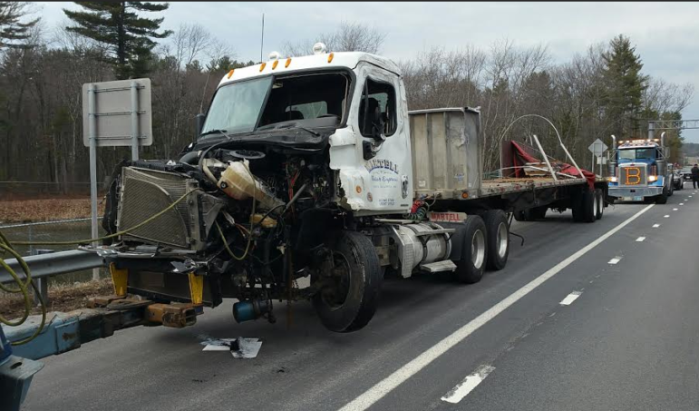 Accident shut down I-93 in Salem Monday.