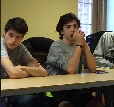 After Saturday breakfast, the Central Boys Hockey team eats breakfast together with a side of Life Lessons.