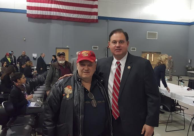 Congressman Frank Guinta, R-NH, had a chance to speak with area veterans at Friday's field hearing in Concord.