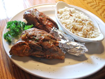 Baked lamb at Brother’s Restaurant 