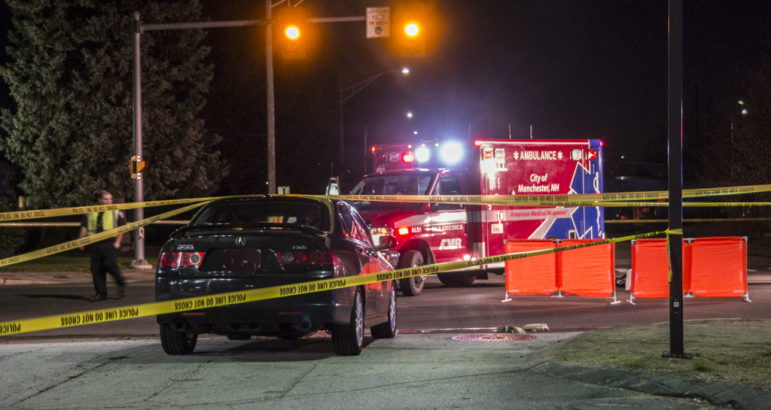 Scene of a fatal accident on Brown Avenue Wednesday night.