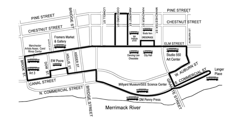 April 21 Open Trolley Tour map.