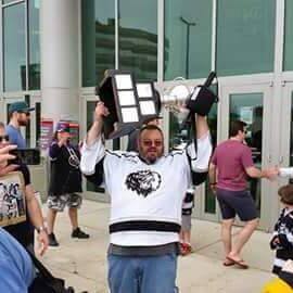 Jim Gutkowski gets some Calder Cup action.