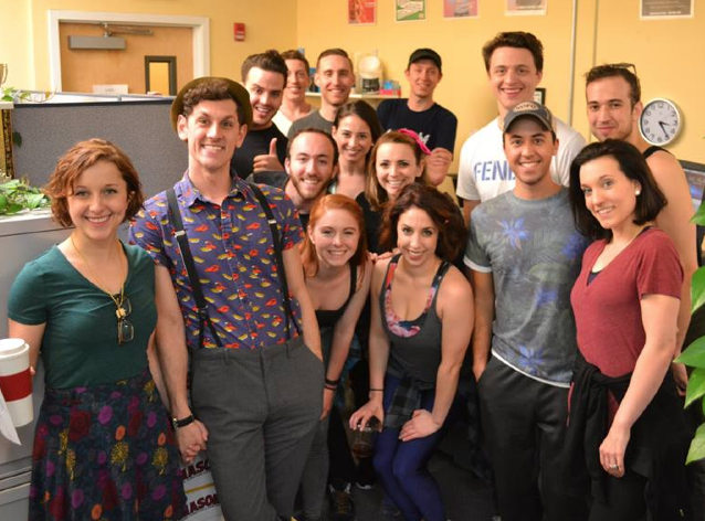 Cast reporting for rehearsal duty at the Palace Theatre.