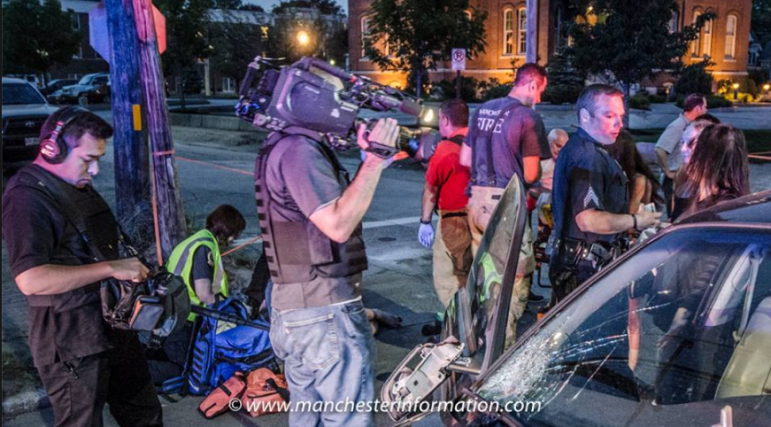 COPS film crew on the beat in Manchester, NH.