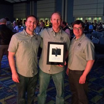 The Great North Aleworks crew, John Cataldo, Rob North and Brian Parda at the Craft Brewers Conference 