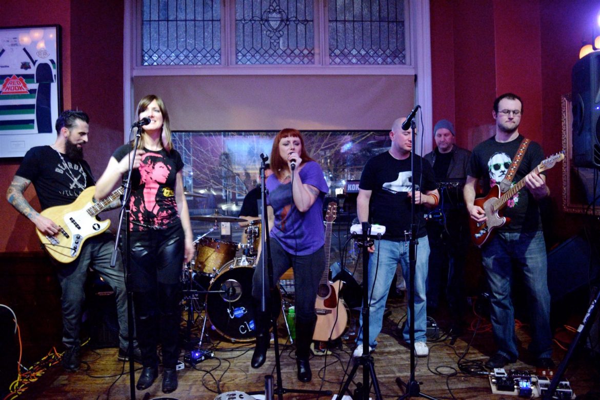 Stunt Double Riot performing at Rí Rá Irish Pub in Portsmouth.