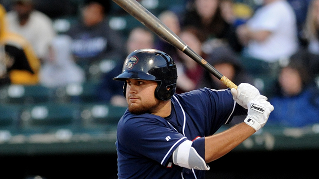 Rowdy Tellez leads the Fisher Cats with seven home runs in 2016.