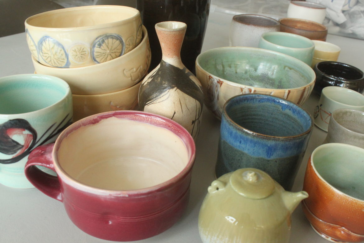 Sample pottery for sale.