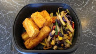 Vegan coconut and panko breaded tofu 