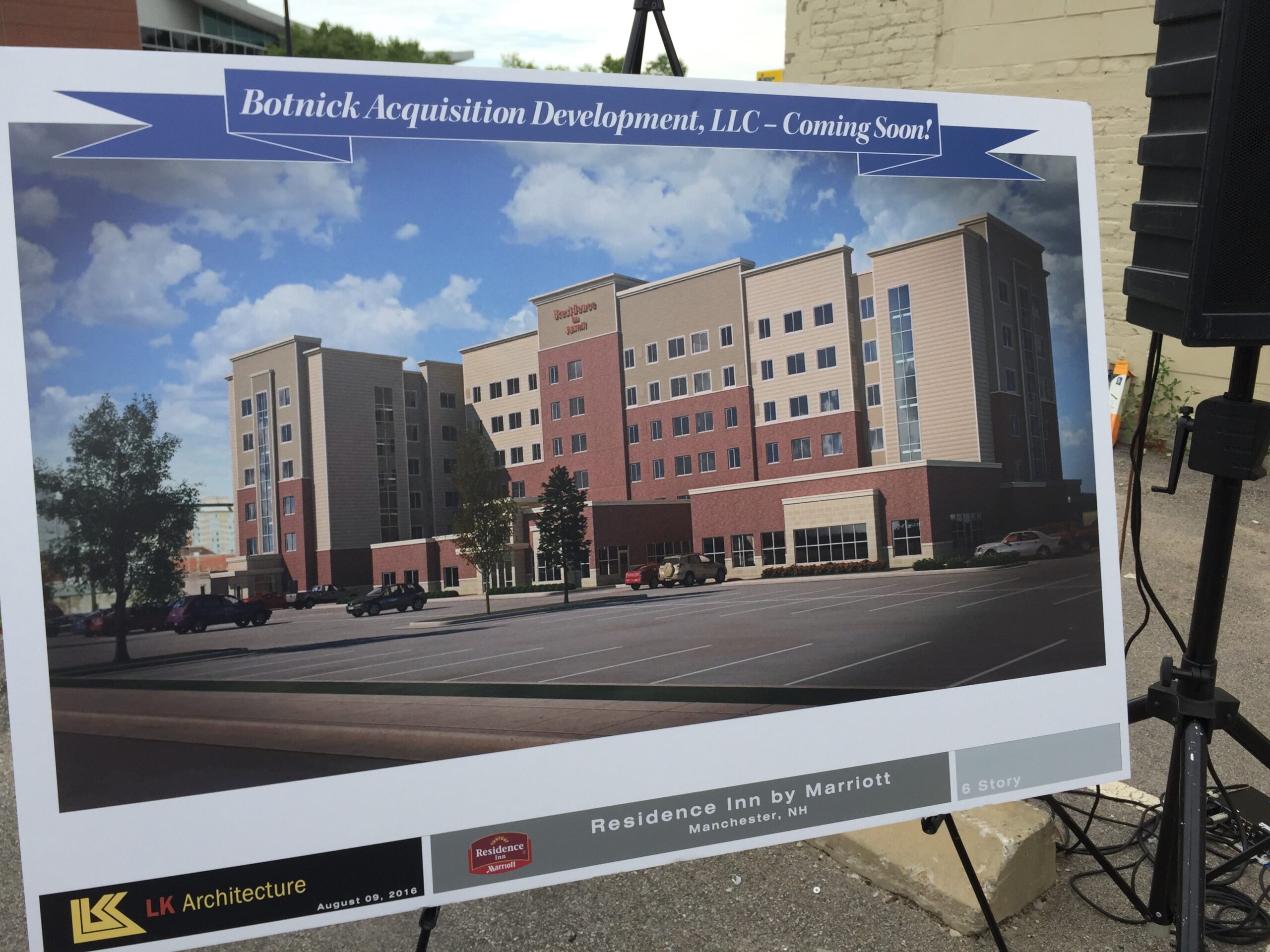 Schematic of proposed hotel on Central Street.