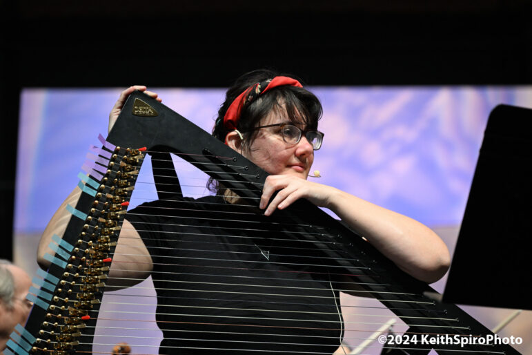Dublin Harpist Rosanna Moore in photo by Keith Spiro