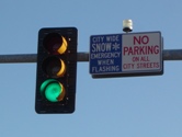 snow emergency flashing light