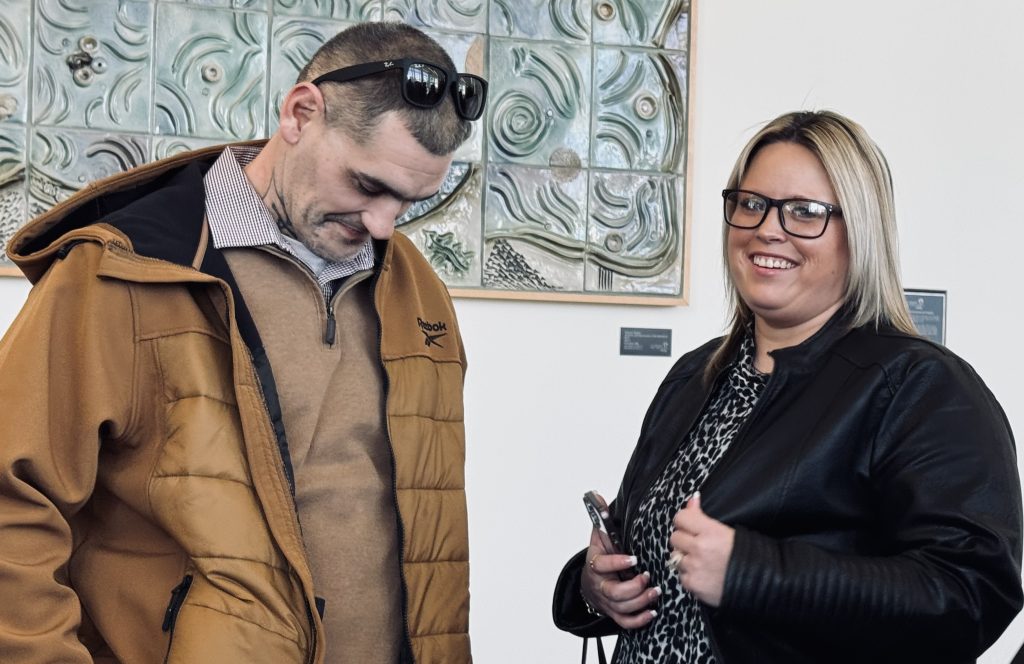 Michael Gilpatrick and wife Kelly after the sentencing