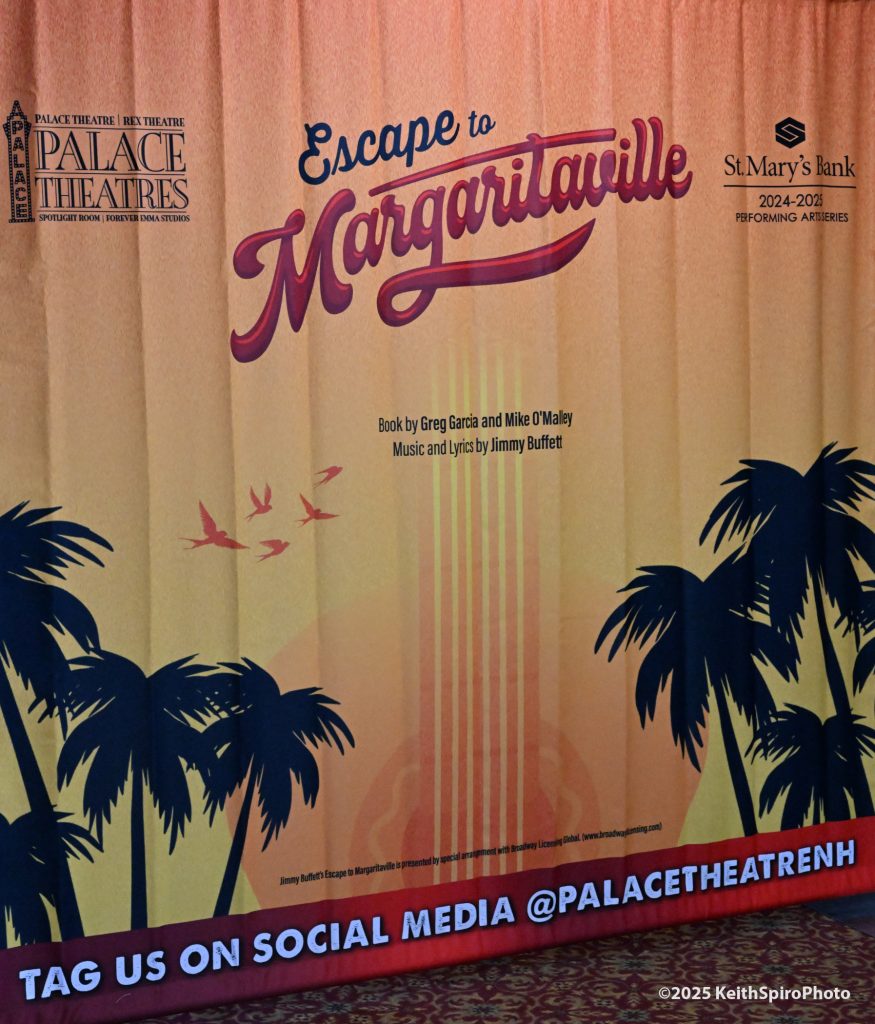 photo by keith spiro of screen with Escape to Margaritaville show image.