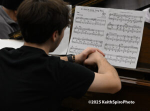 photo by Keith Spiro of music and pianist with sheet music to 'its been a long time'