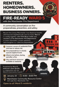 Fire-Ready Ward 5 event graphic.