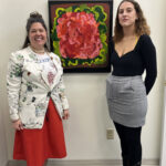photo by Keith Spiro of artist Daniela Flint with See/Saw gallery owner Amy Regan at opening of the show Weekly Special