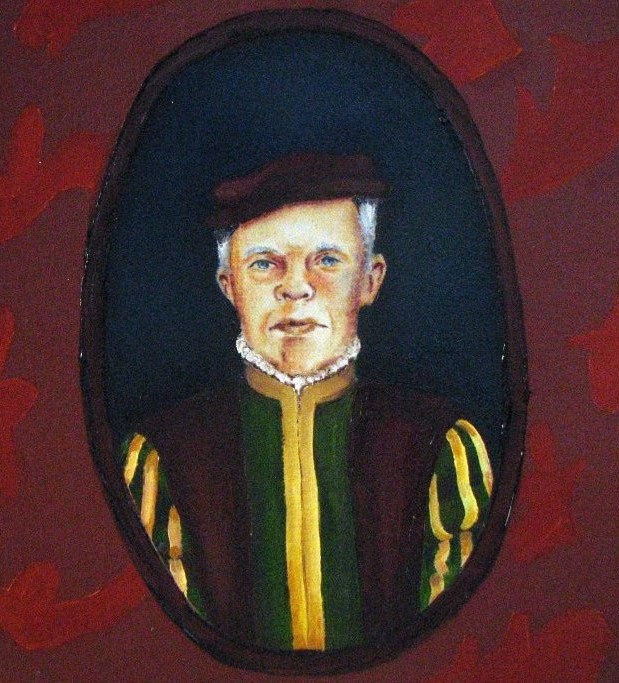 Bob Kerrigan drawing of himself. Today we'd call it a selfie.