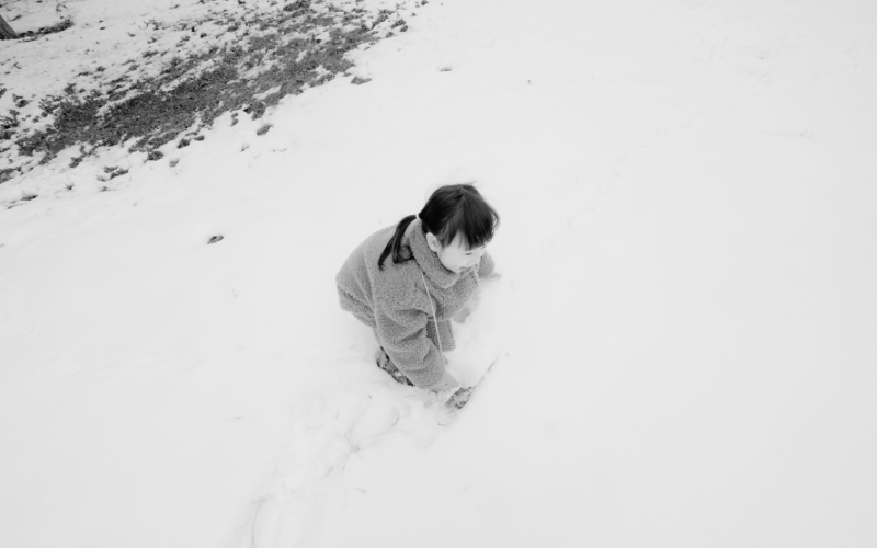 Child in the snow