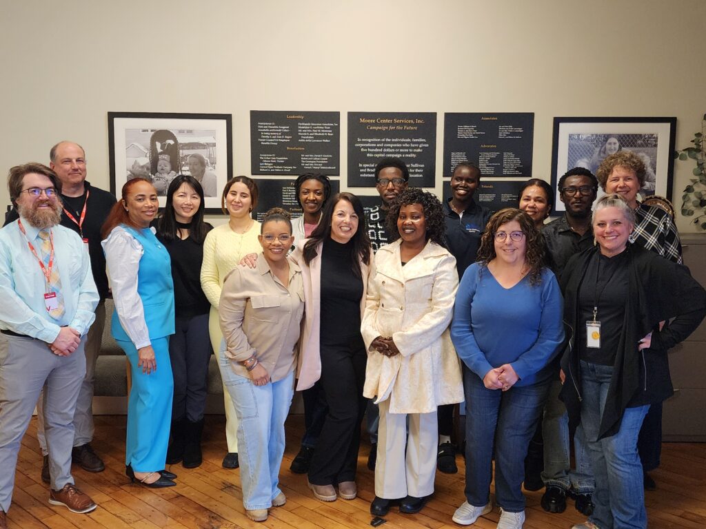 Graduates from the Moore Center/international Institute ESOL class. 