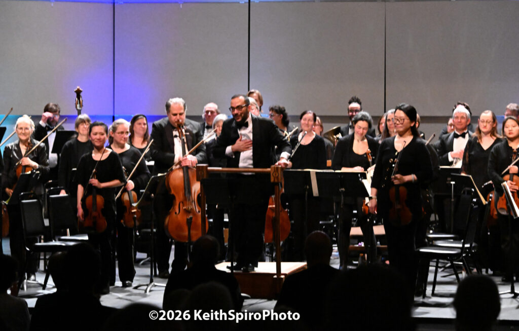 Leonard Bernstein's favorite pieces were performed by Symphony NH, led by Conductor finalist Adam Kerry Boyles as pictured in this Keith Spiro Photo.