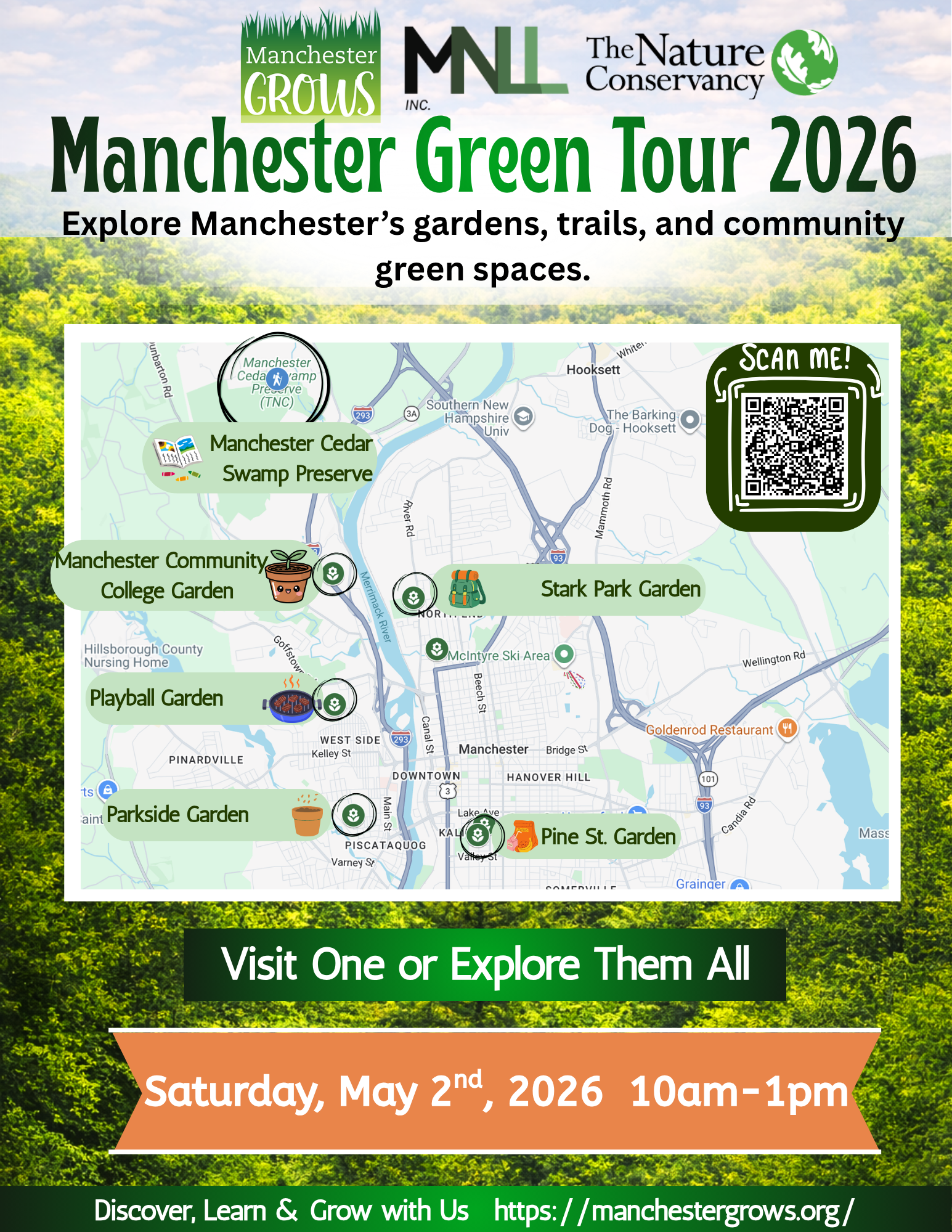 May 2: Annual Manchester Green Tour – check out the city’s community gardens + more