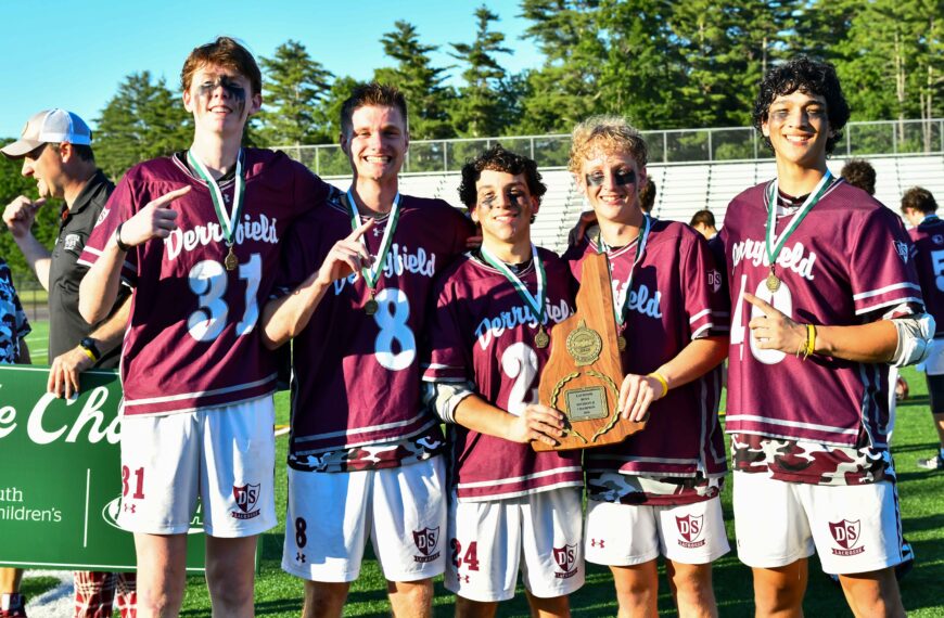 Derryfield boys lacrosse team completes #InterstateToEight journey with another state title